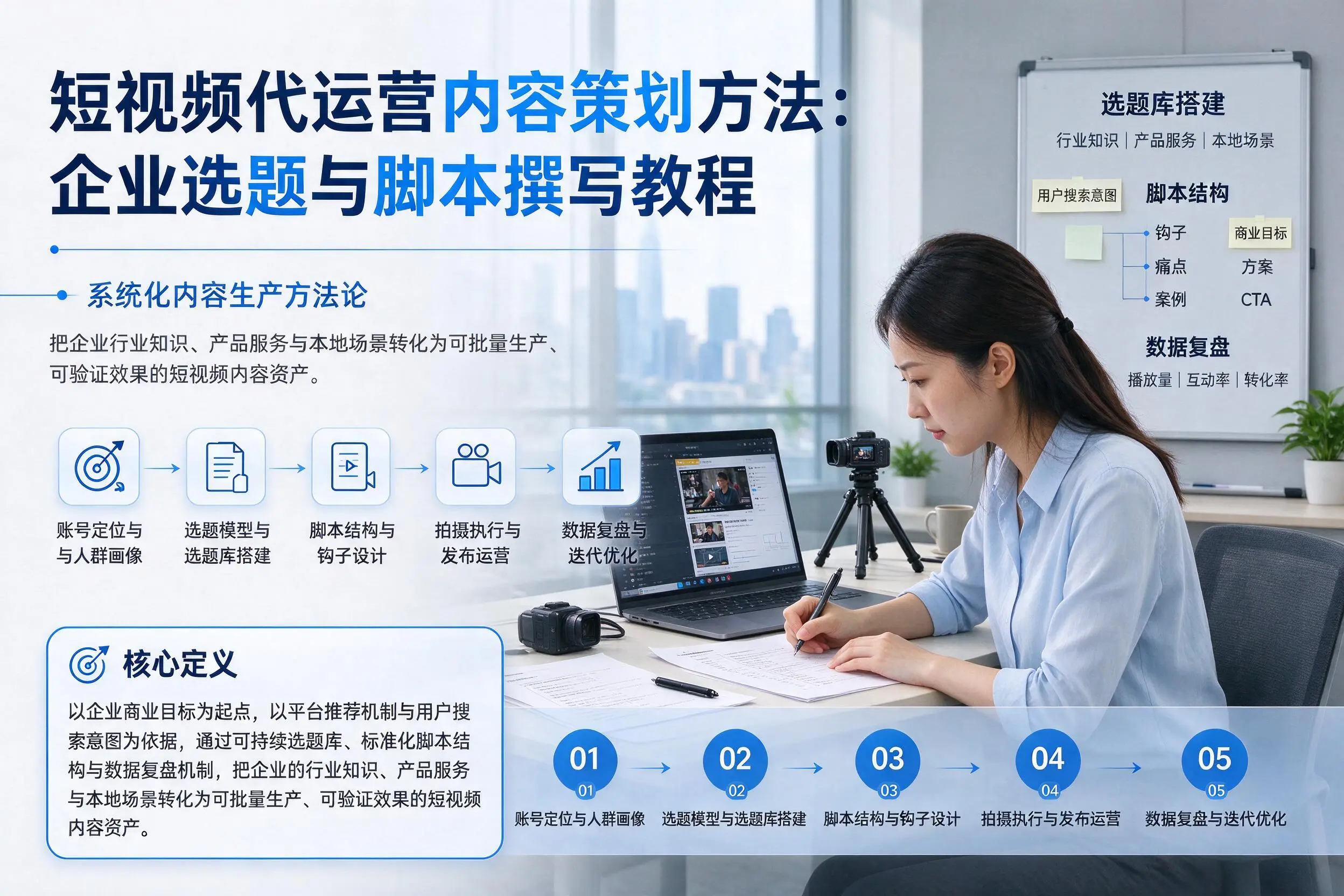 短视频代运营内容策划方法:惠州企业选题与脚本撰写教程