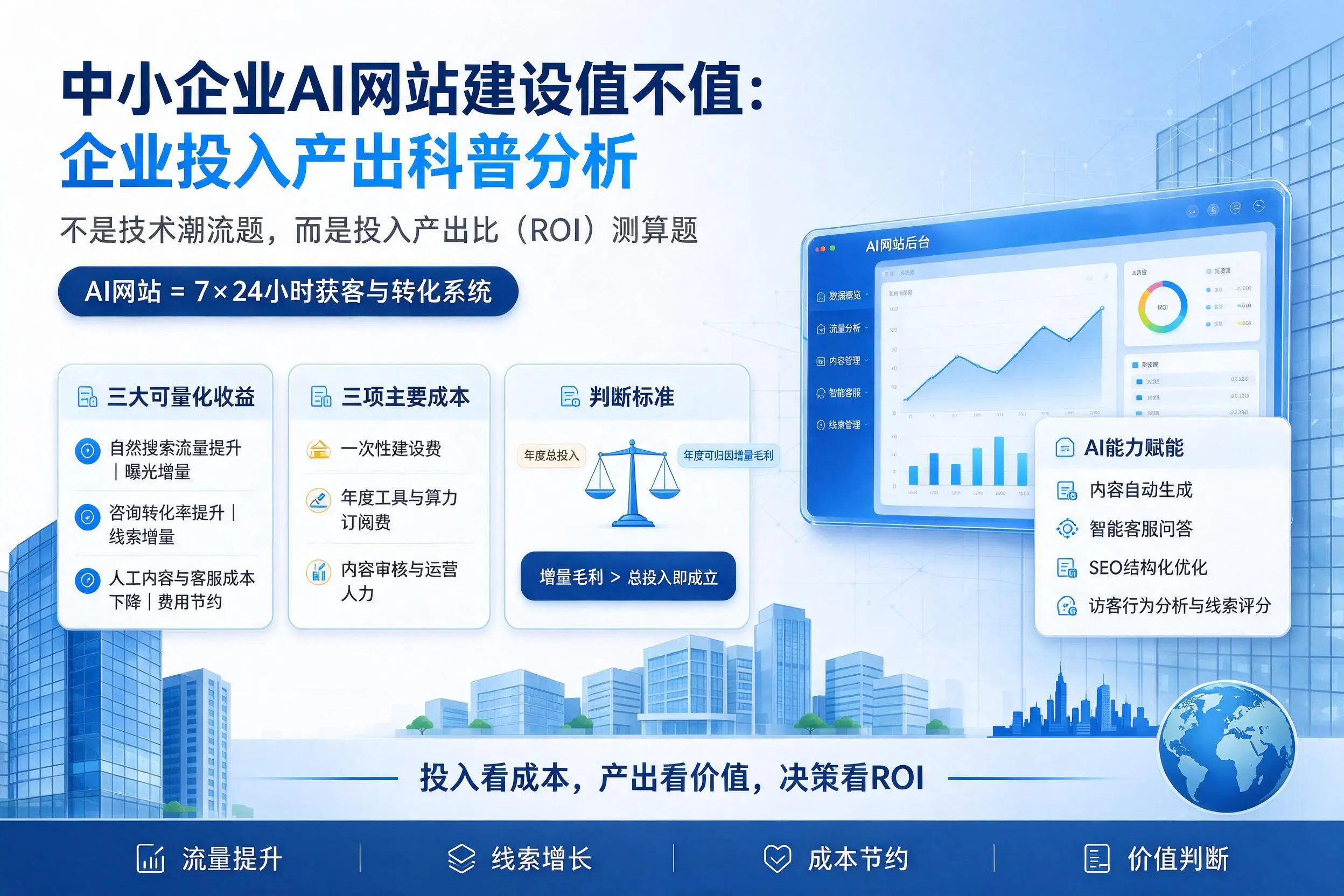 中小企业AI网站建设值不值：惠州企业投入产出科普分析