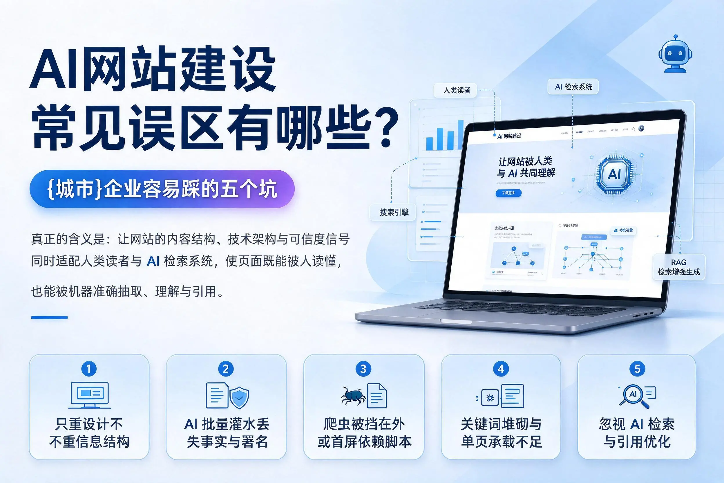 AI网站建设常见误区有哪些？惠州企业容易踩的五个坑