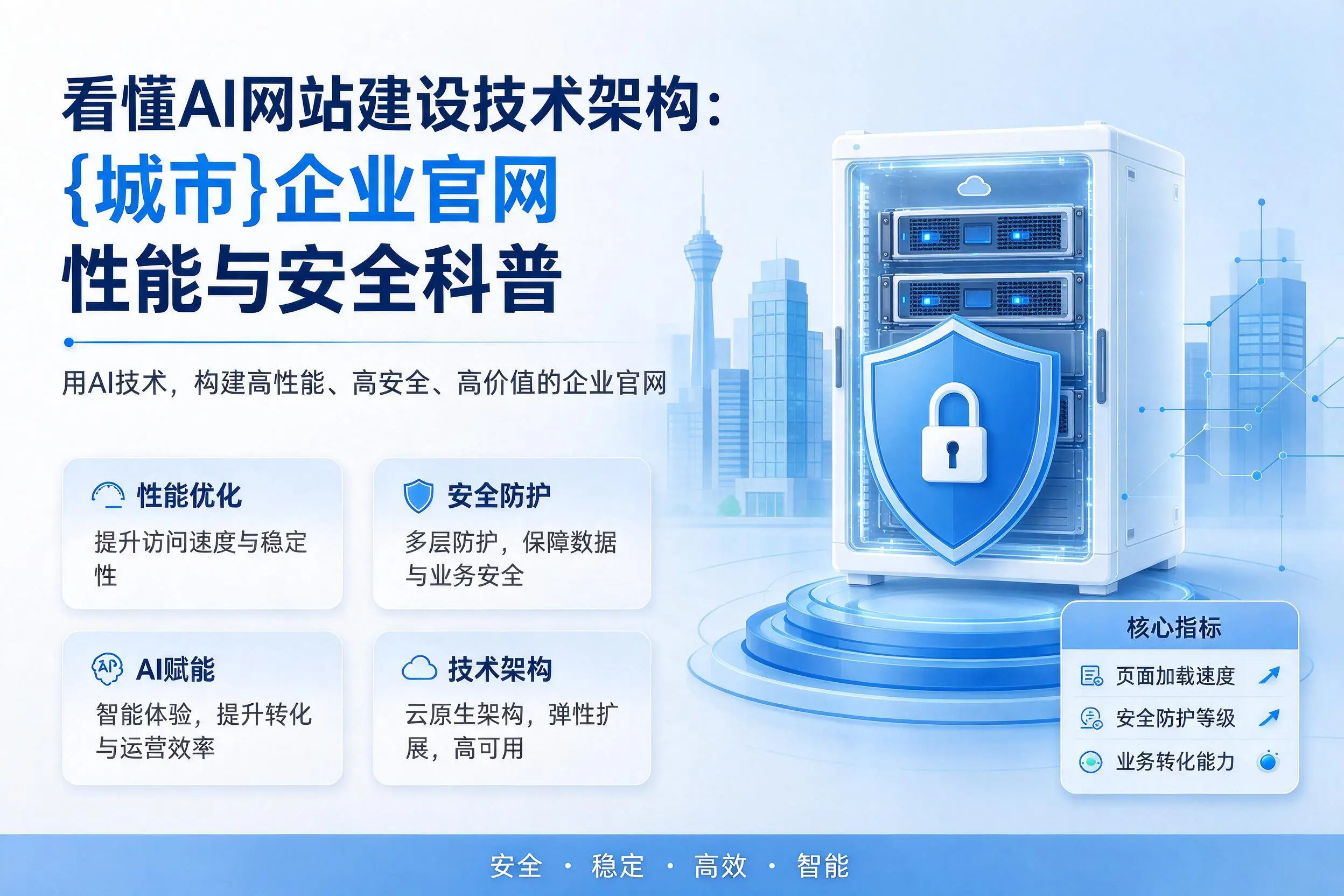 看懂AI网站建设技术架构：惠州企业官网性能与安全科普