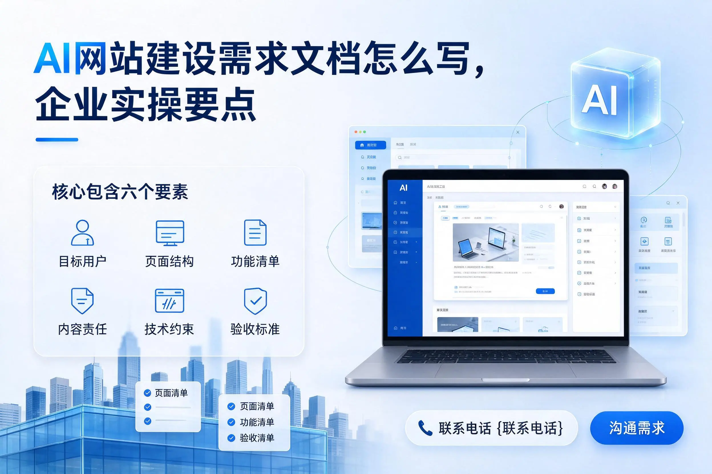 AI网站建设需求文档怎么写，惠州企业实操要点