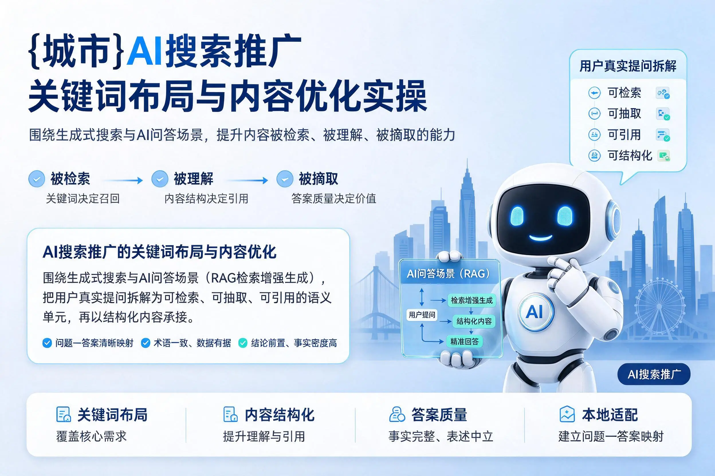 惠州AI搜索推广关键词布局与内容优化实操